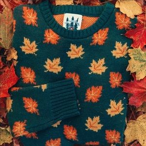 Kiel James Patrick Leaf Sweater Size XS